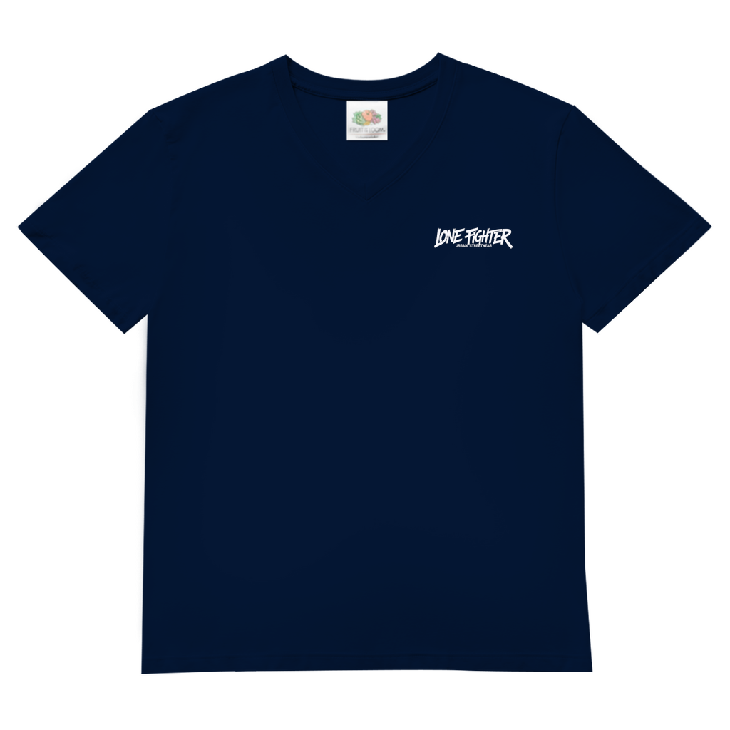 Herren Basic V-Neck T-Shirt Spray Alone, Fight Alone