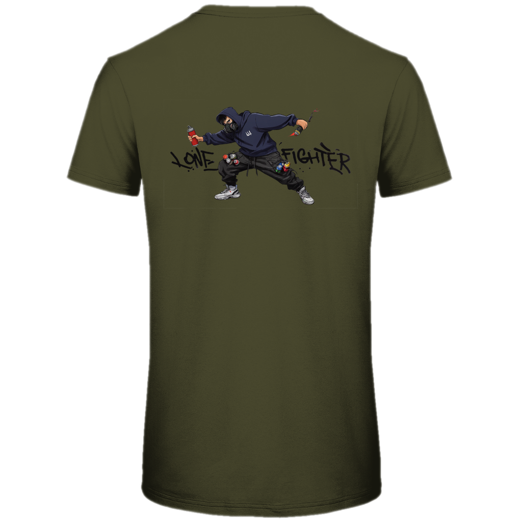 Herren Premium Bio T-Shirt Spray Alone, Fight Alone
