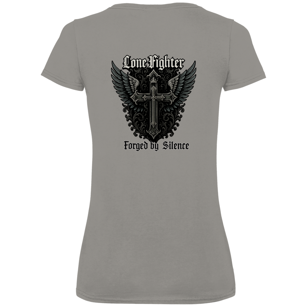 Damen Premium Bio V-Neck T-Shirt Wings of Resolve