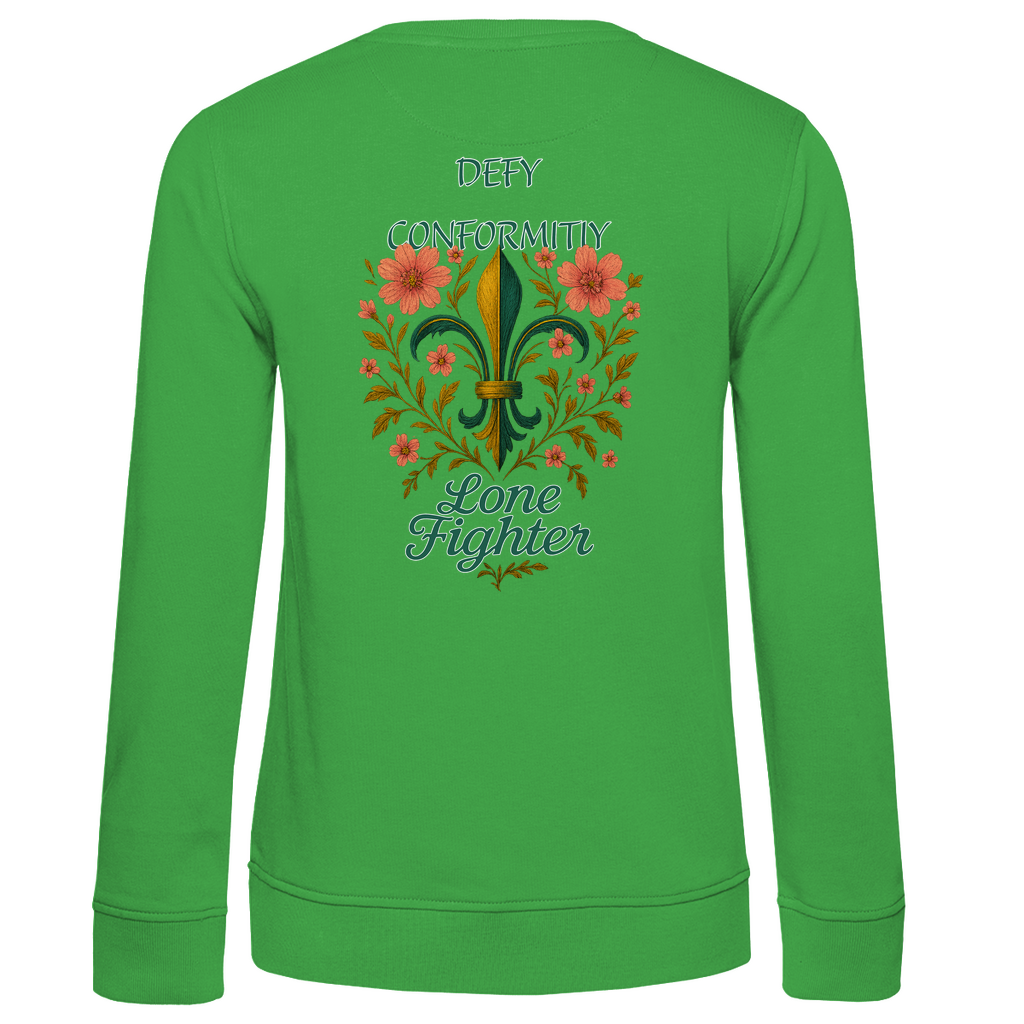 Damen Premium Bio Sweatshirt Fleur de lis