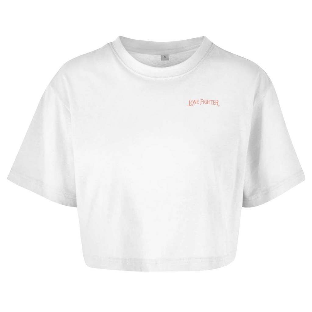 Damen Oversize Crop Top Cherry Blossom