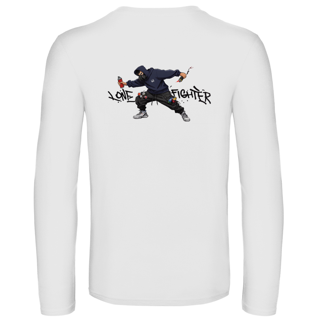 Unisex Langarmshirt Spray Alone, Fight Alone