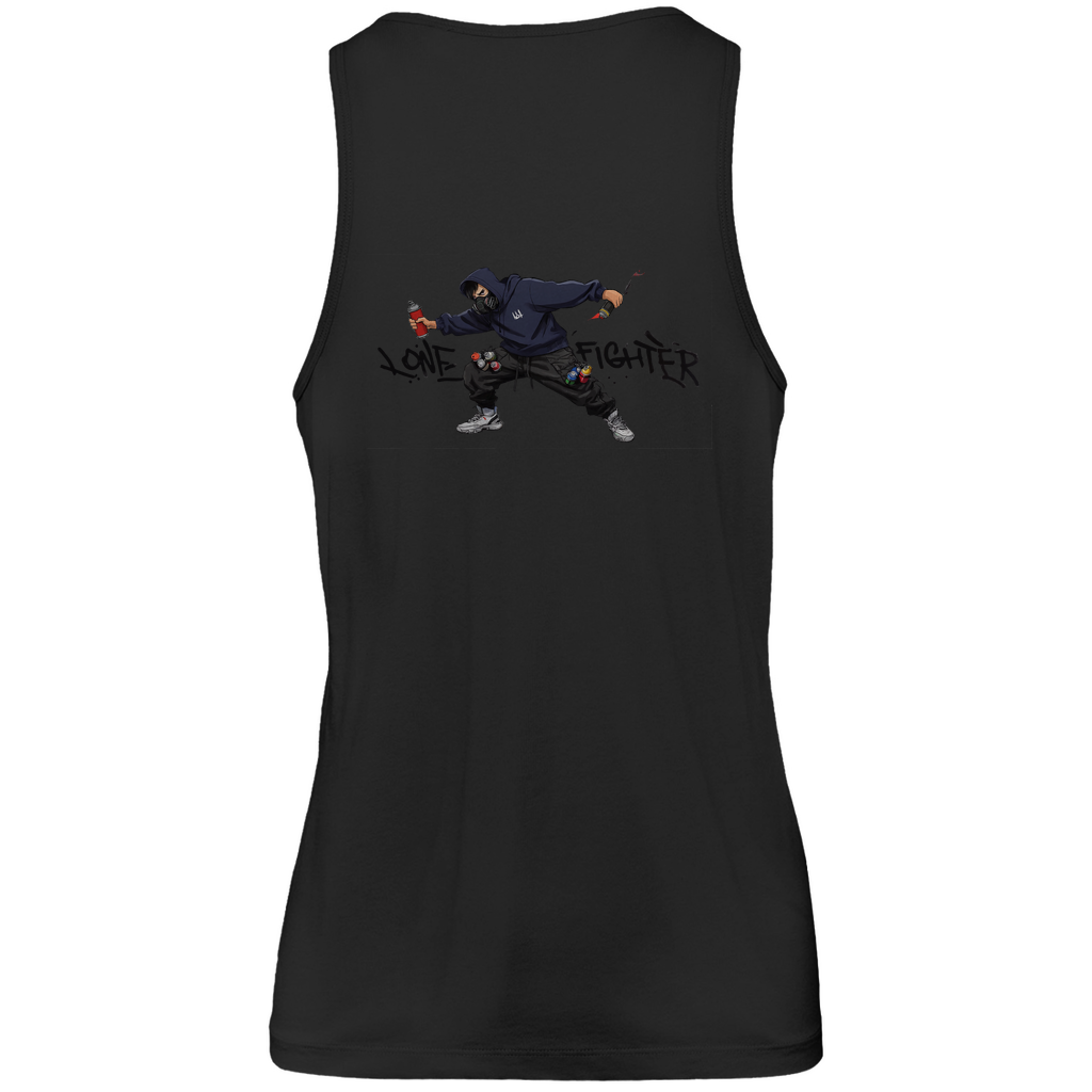 Herren Premium Tank Top Spray Alone, Fight Alone