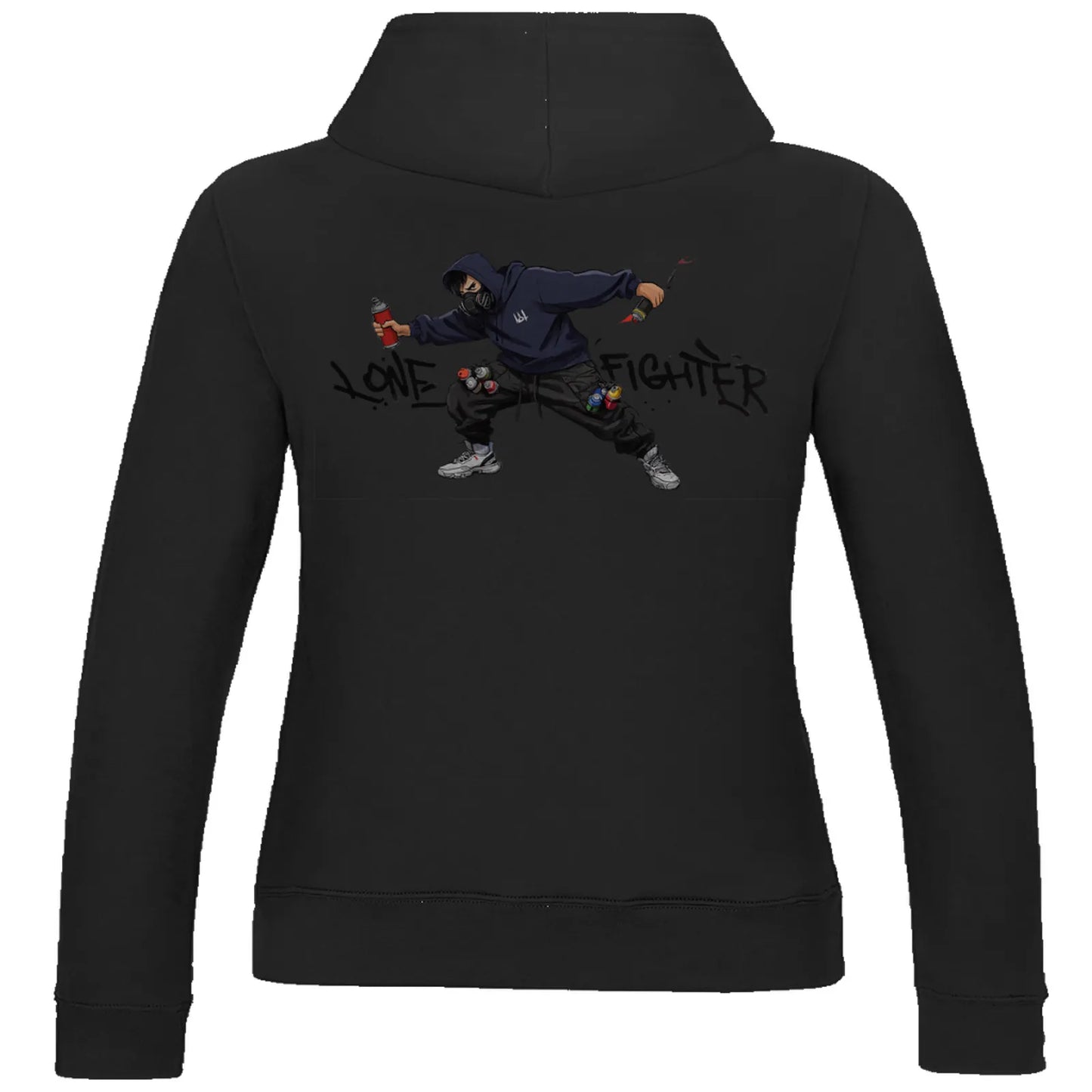 Damen Hoodie Spray Alone, Fight Alone