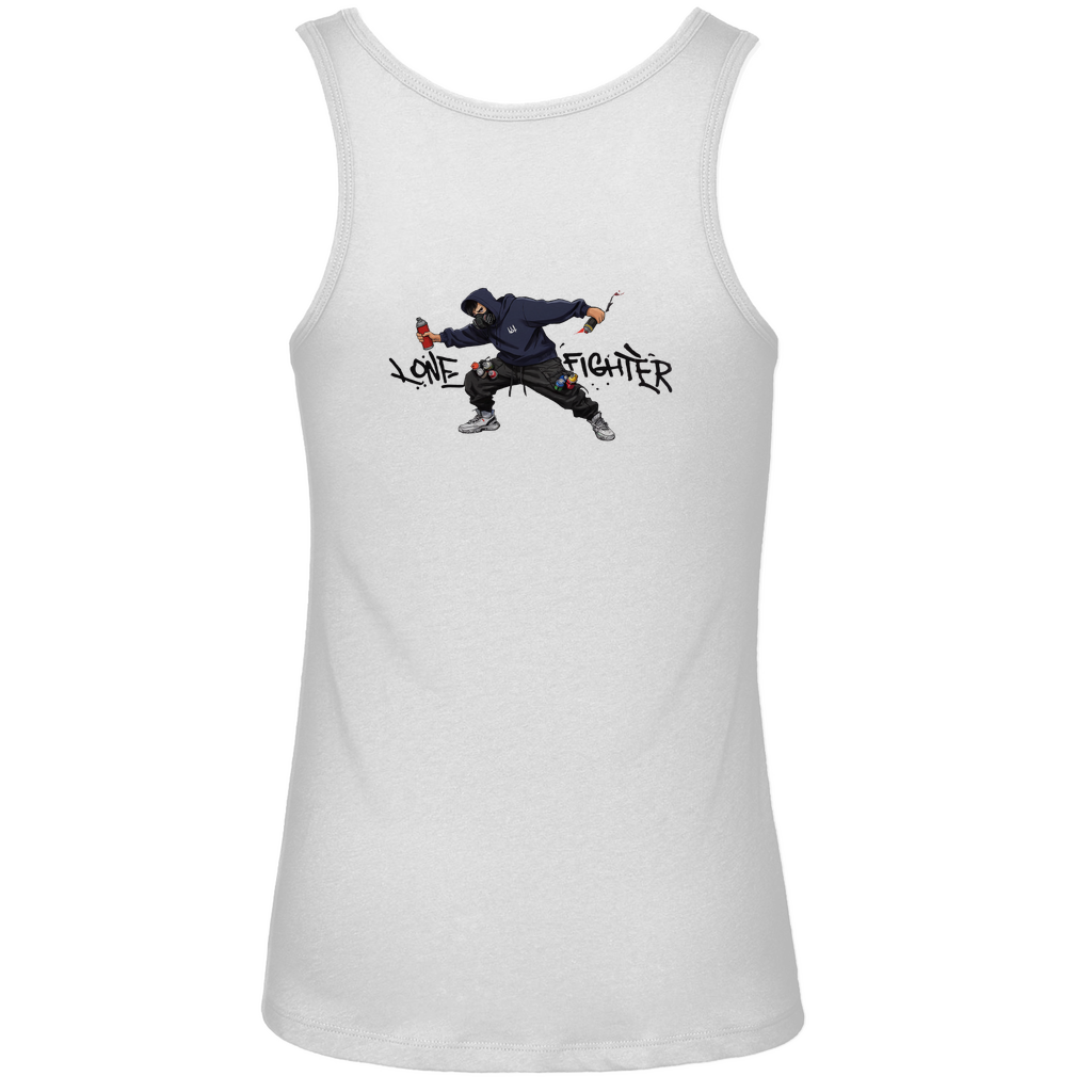 Damen Premium Organic Tank Top Spray Alone, Fight Alone