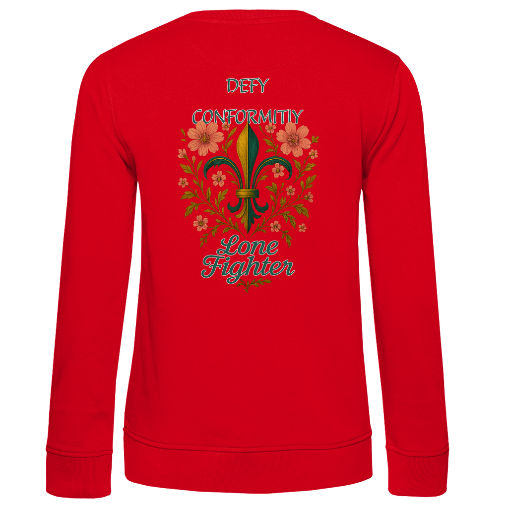 Damen Premium Bio Sweatshirt Fleur de lis