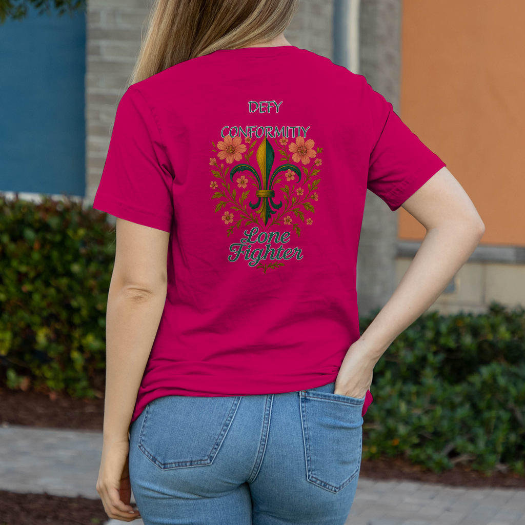 Damen T-Shirt Fleur de lis