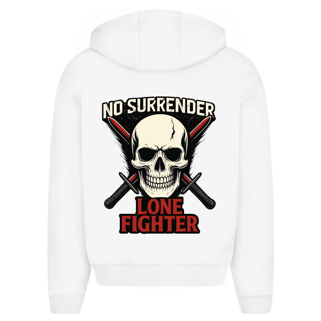 Herren Oversize Zipper Hoodie Silent End