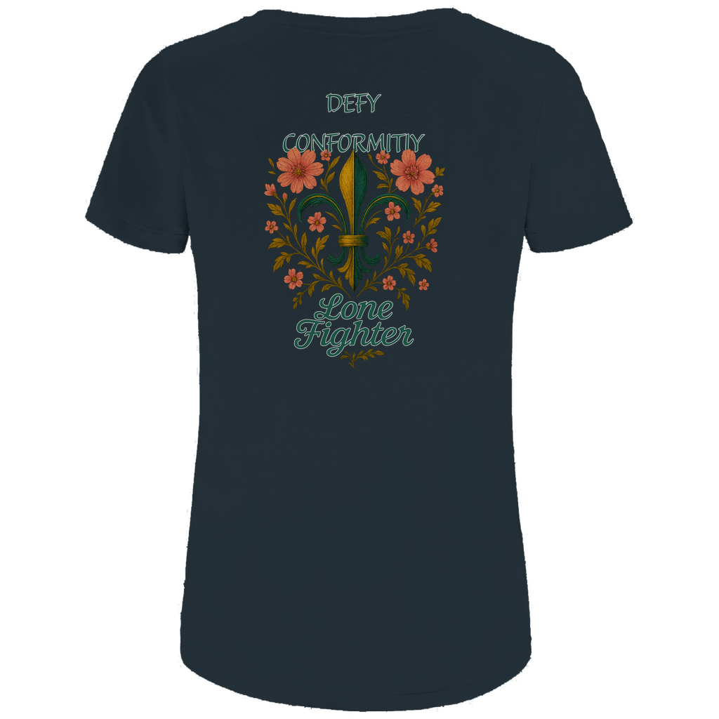 Damen Premium Bio T-Shirt Fleur de lis