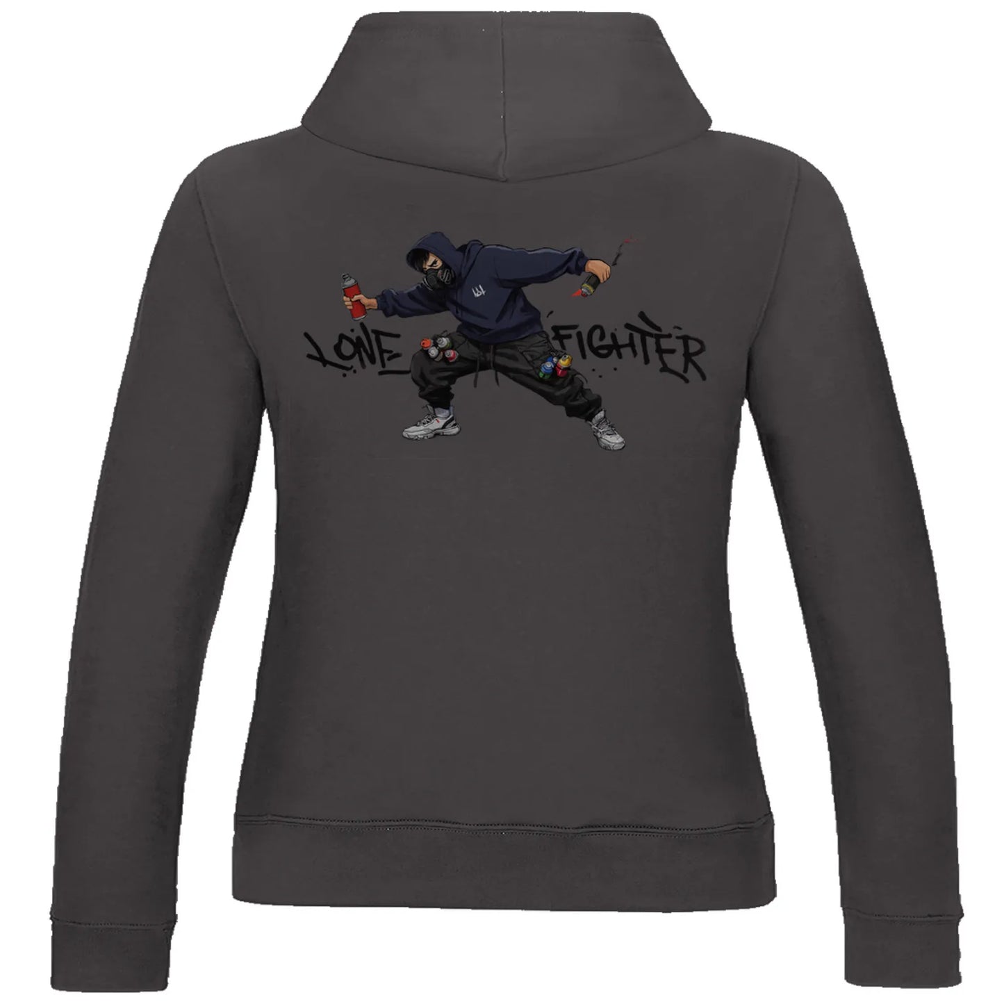 Damen Hoodie Spray Alone, Fight Alone