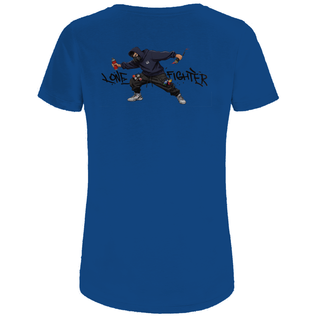 Damen Premium Bio T-Shirt Spray Alone, Fight Alone