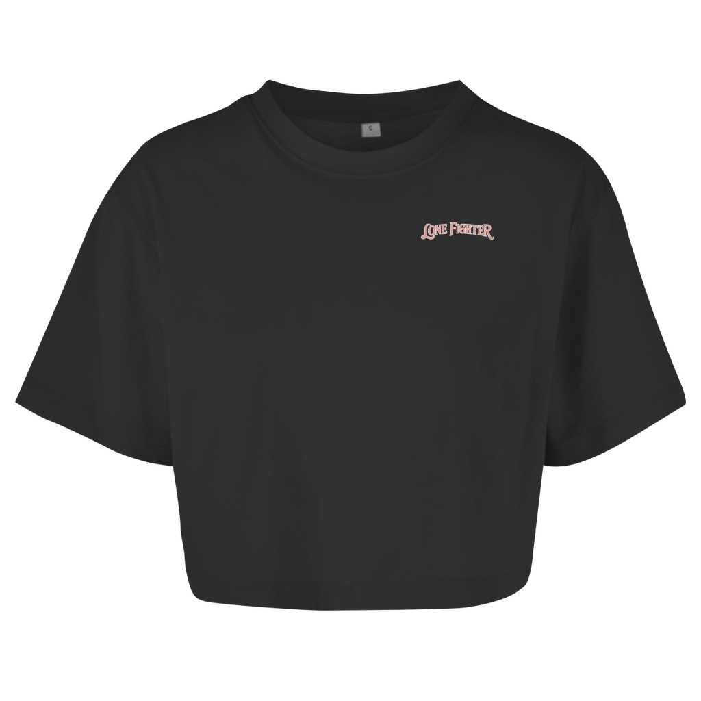 Damen Oversize Crop Top Cherry Blossom