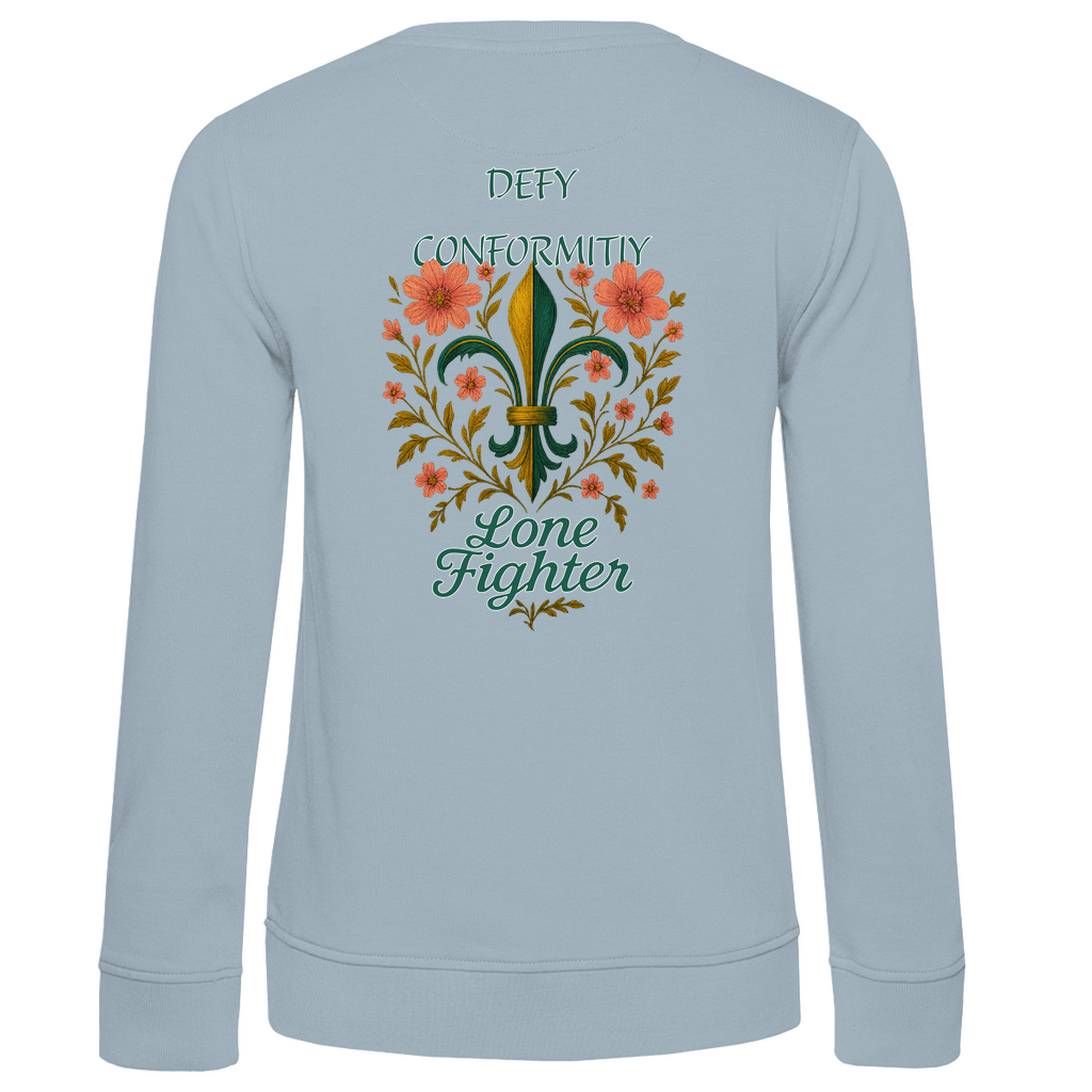 Damen Premium Bio Sweatshirt Fleur de lis