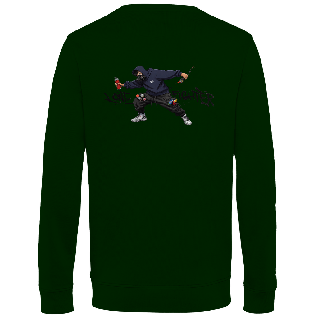Herren Premium Bio Sweatshirt Spray Alone, Fight Alone