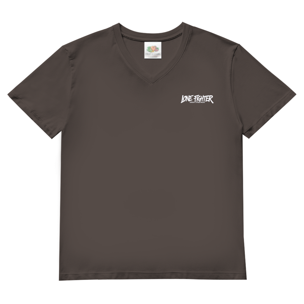 Herren Basic V-Neck T-Shirt Spray Alone, Fight Alone