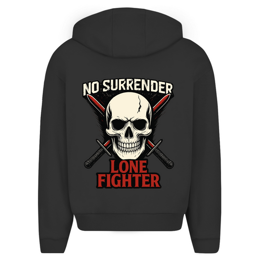 Herren Oversize Zipper Hoodie Silent End