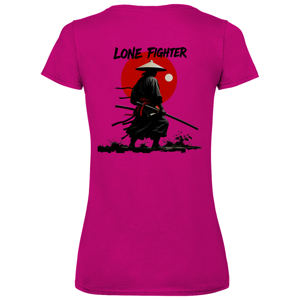 Damen Basic V-Neck T-Shirt Shadow of Bushido