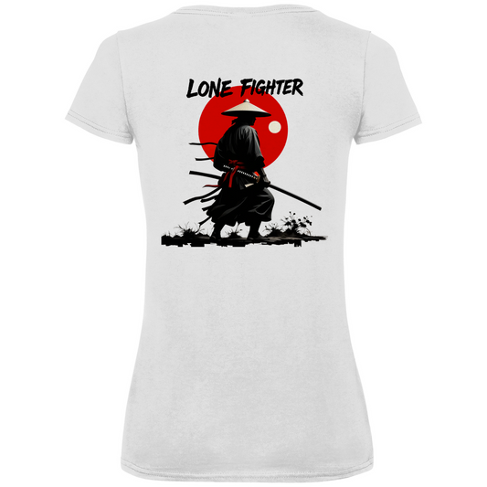 Damen Premium Bio V-Neck T-Shirt Shadow of Bushido