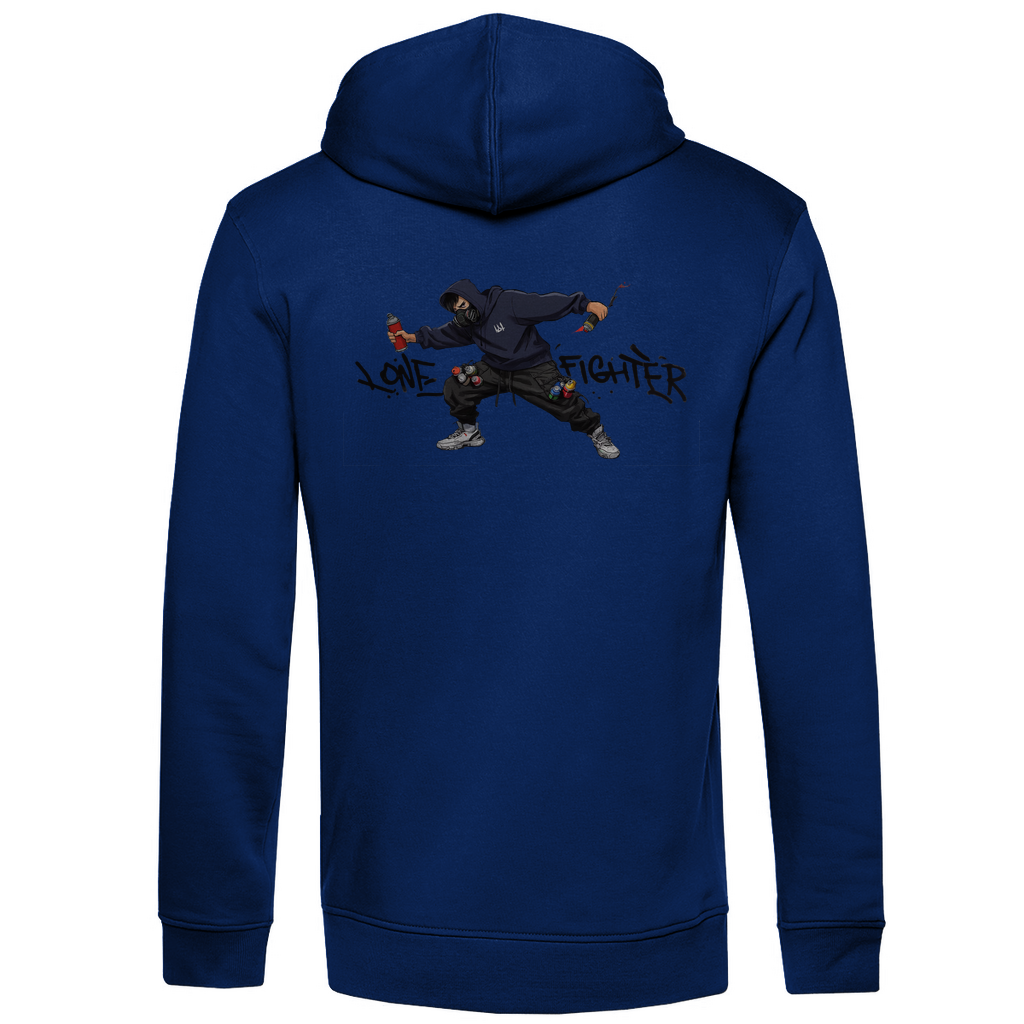 Herren Premium Bio Hoodie Spray Alone, Fight Alone