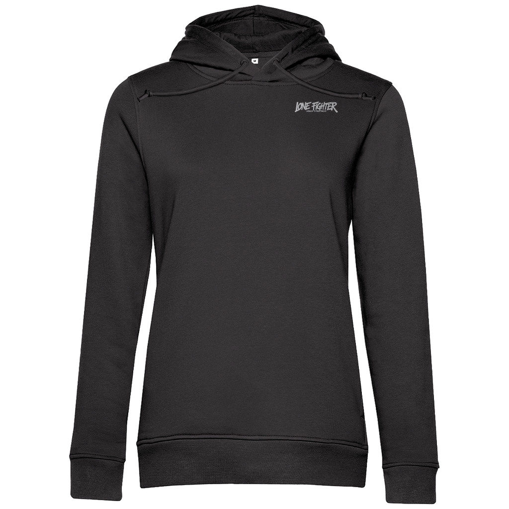 Damen Premium Bio Hoodie Spray Alone, Fight Alone