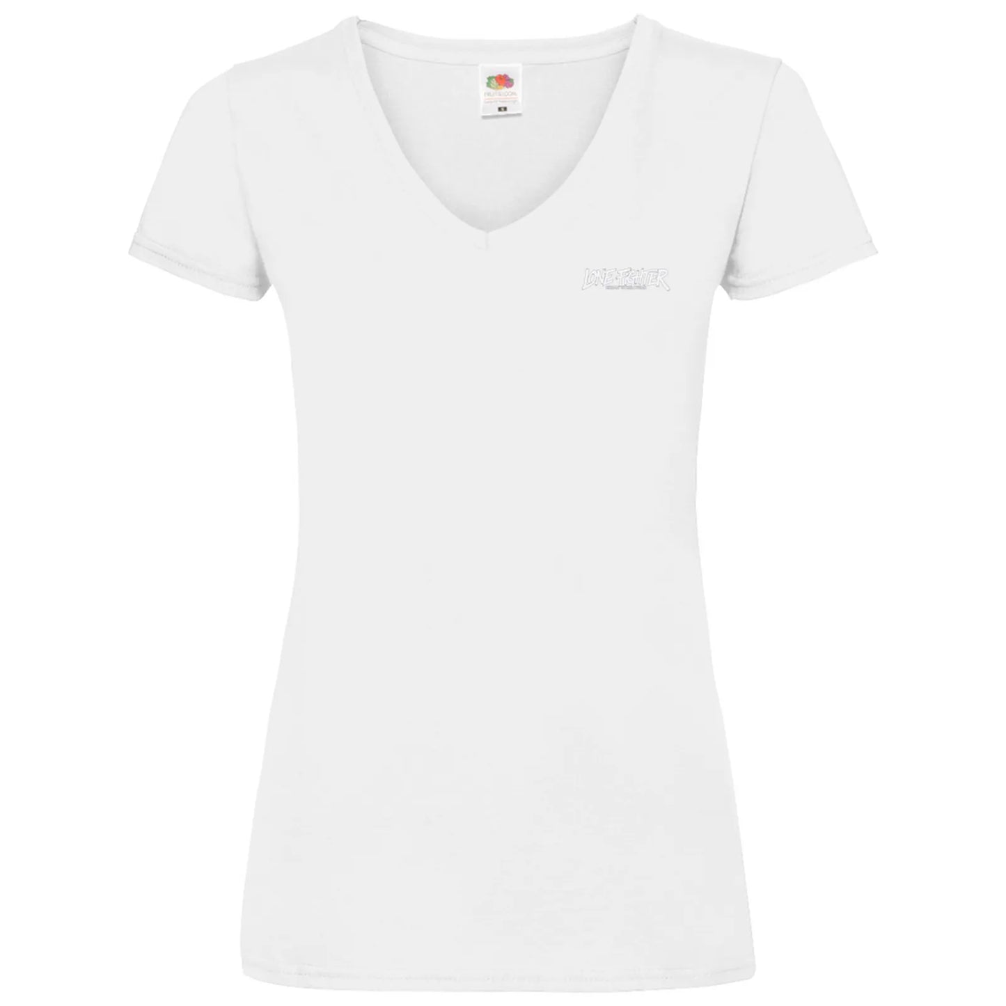 Damen Basic V-Neck T-Shirt Spray Alone, Fight Alone