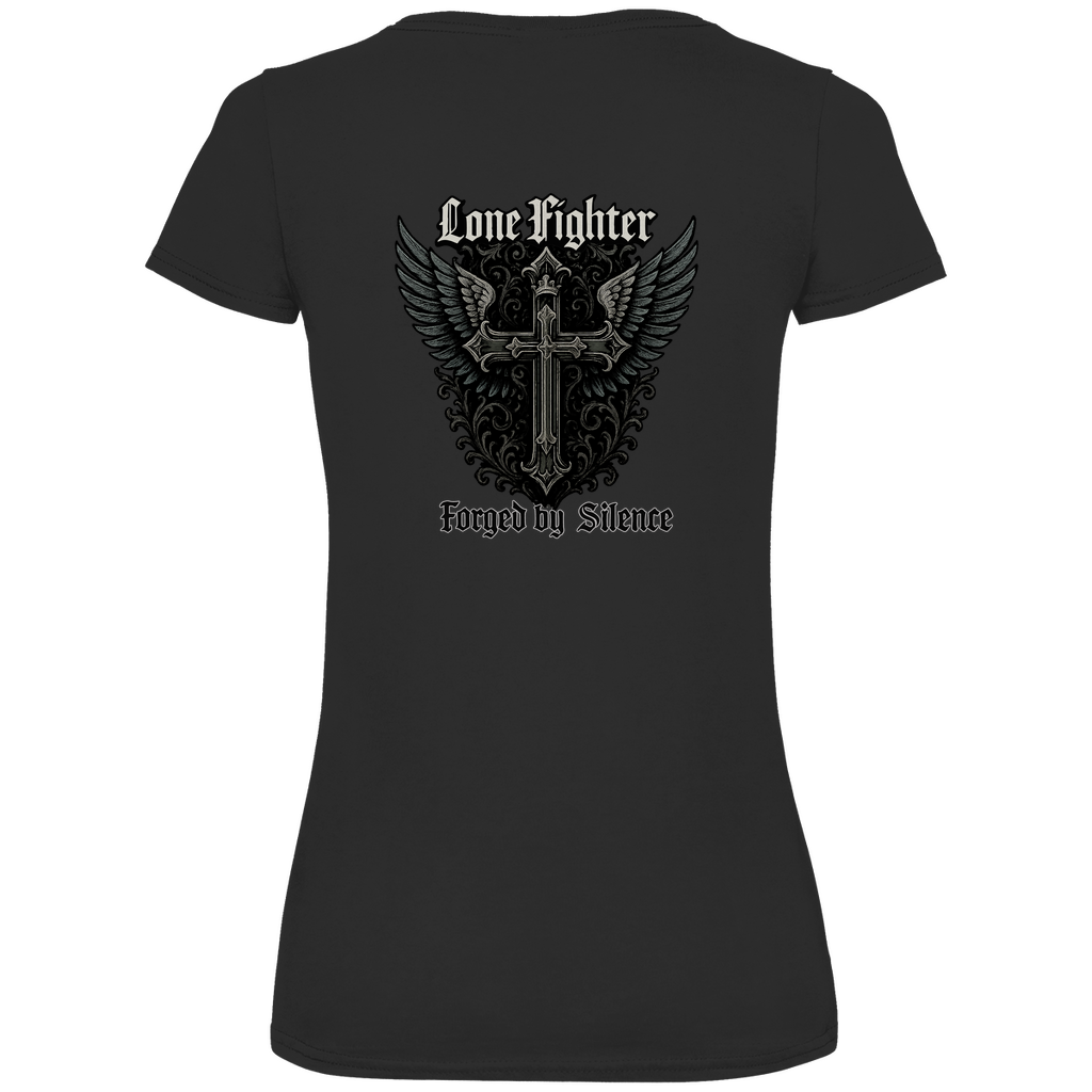 Damen Premium Bio V-Neck T-Shirt Wings of Resolve
