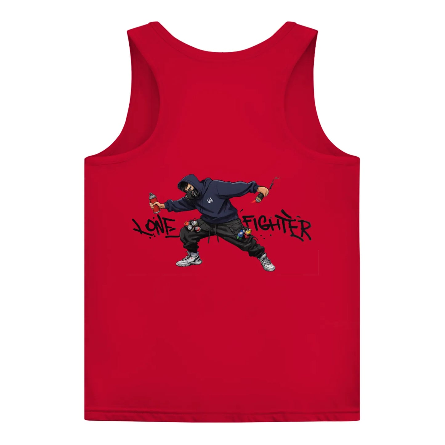 Damen Basic Tank Top Spray Alone, Fight Alone