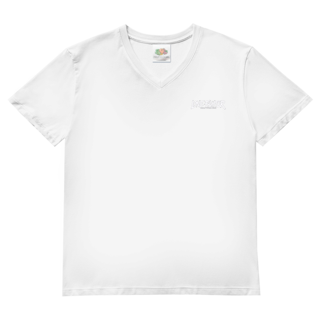 Herren Basic V-Neck T-Shirt Spray Alone, Fight Alone