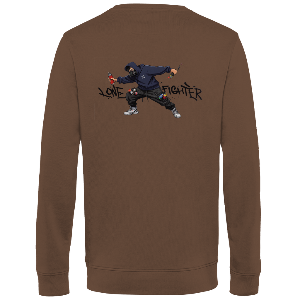 Herren Premium Bio Sweatshirt Spray Alone, Fight Alone