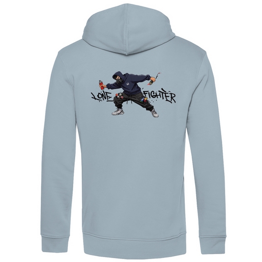 Herren Premium Bio Hoodie Spray Alone, Fight Alone