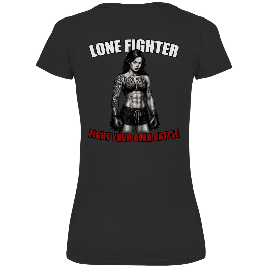 Damen Premium Bio V-Neck T-Shirt Determination