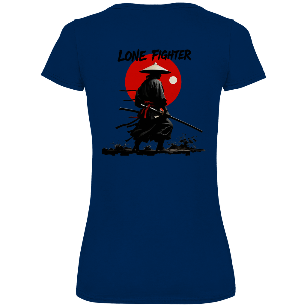 Damen Premium Bio V-Neck T-Shirt Shadow of Bushido