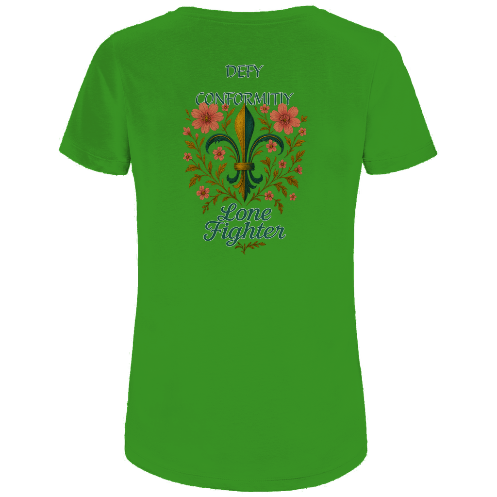 Damen Premium Bio T-Shirt Fleur de lis
