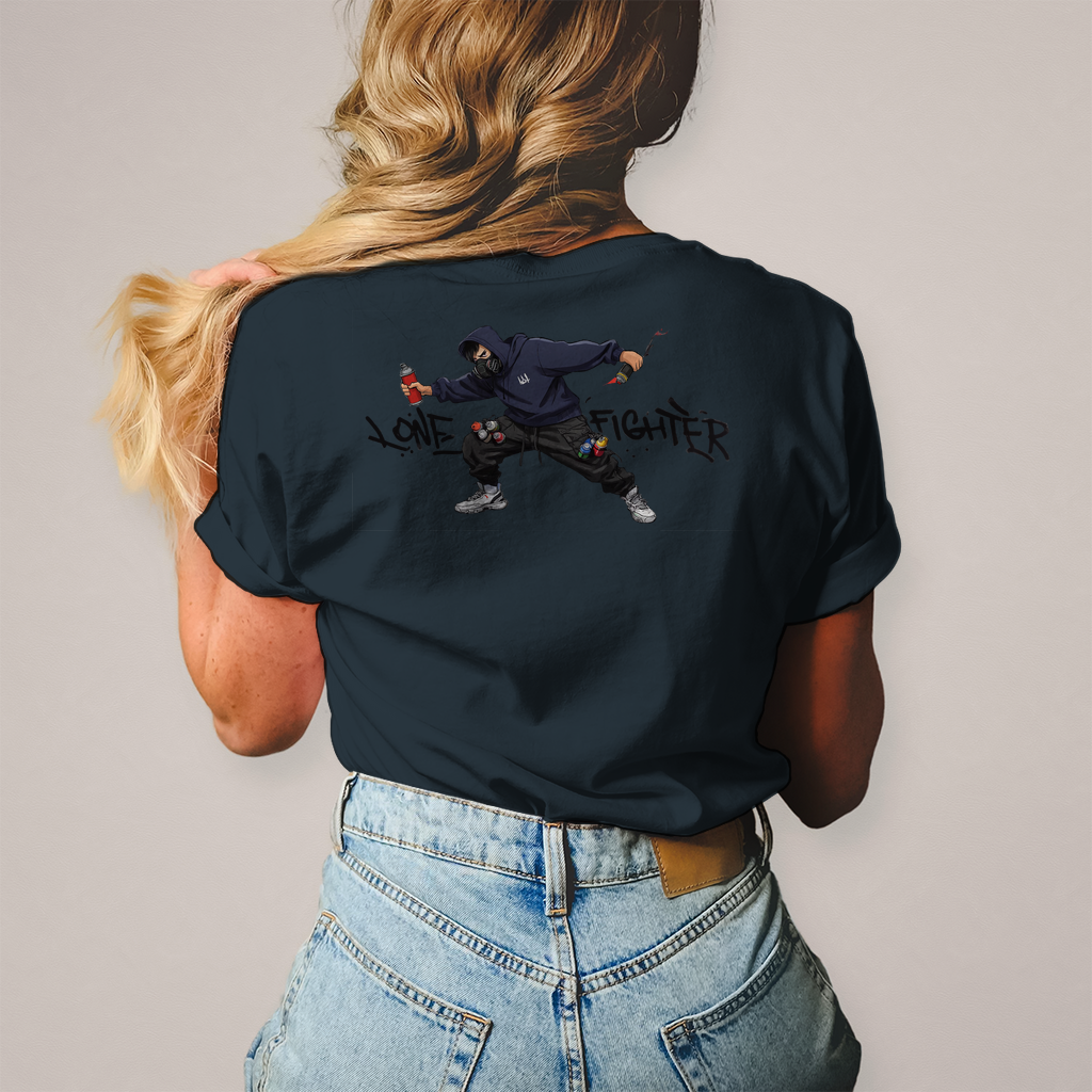 Damen T-Shirt Spray Alone, Fight Alone
