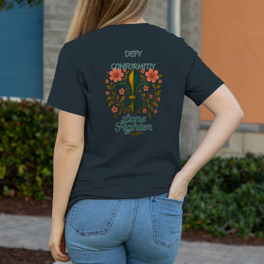 Damen T-Shirt Fleur de lis