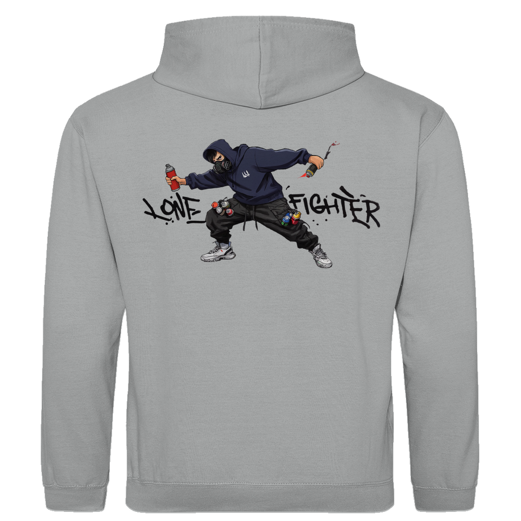 Herren Hoodie Spray Alone, Fight Alone