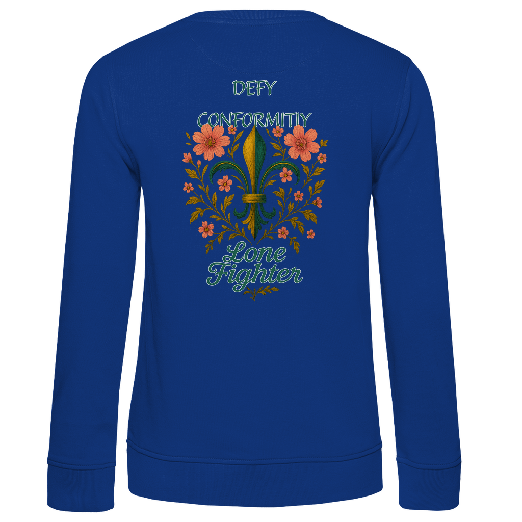 Damen Premium Bio Sweatshirt Fleur de lis
