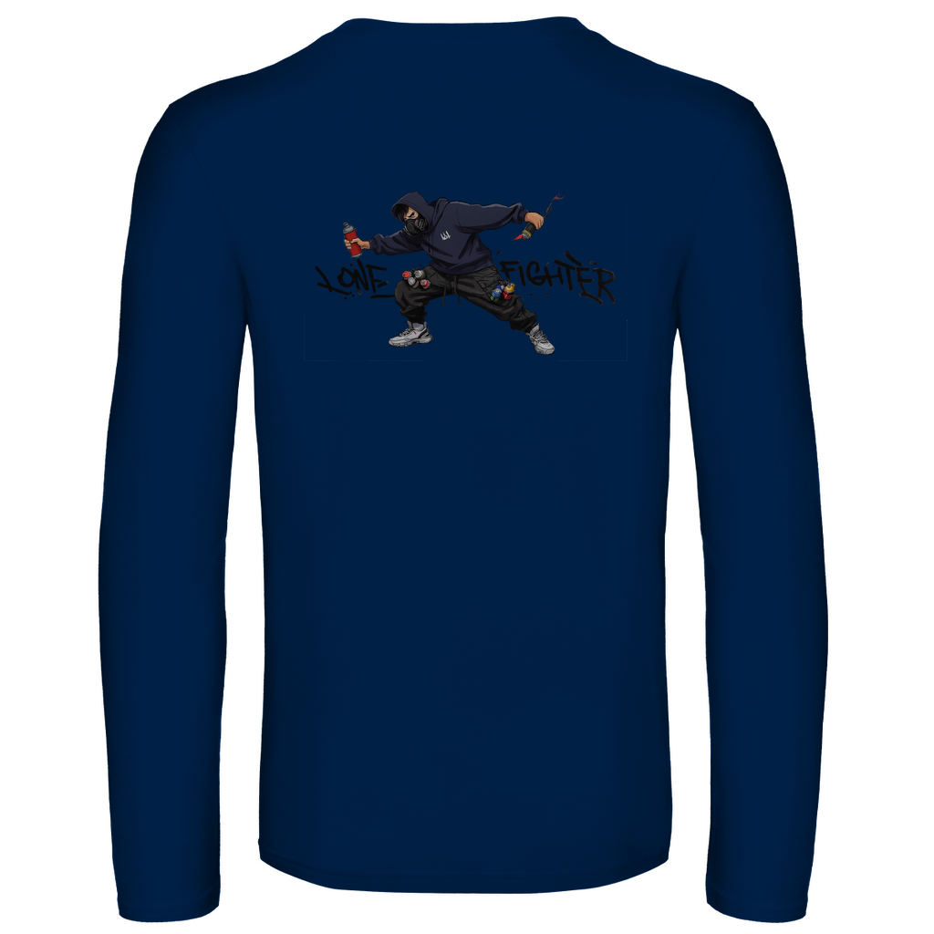 Unisex Langarmshirt Spray Alone, Fight Alone