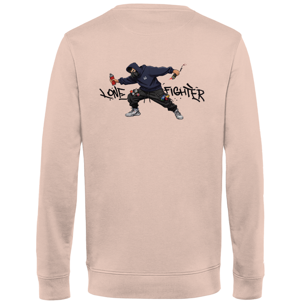 Herren Premium Bio Sweatshirt Spray Alone, Fight Alone