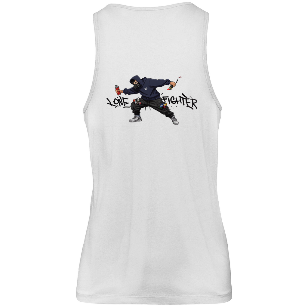 Herren Premium Tank Top Spray Alone, Fight Alone