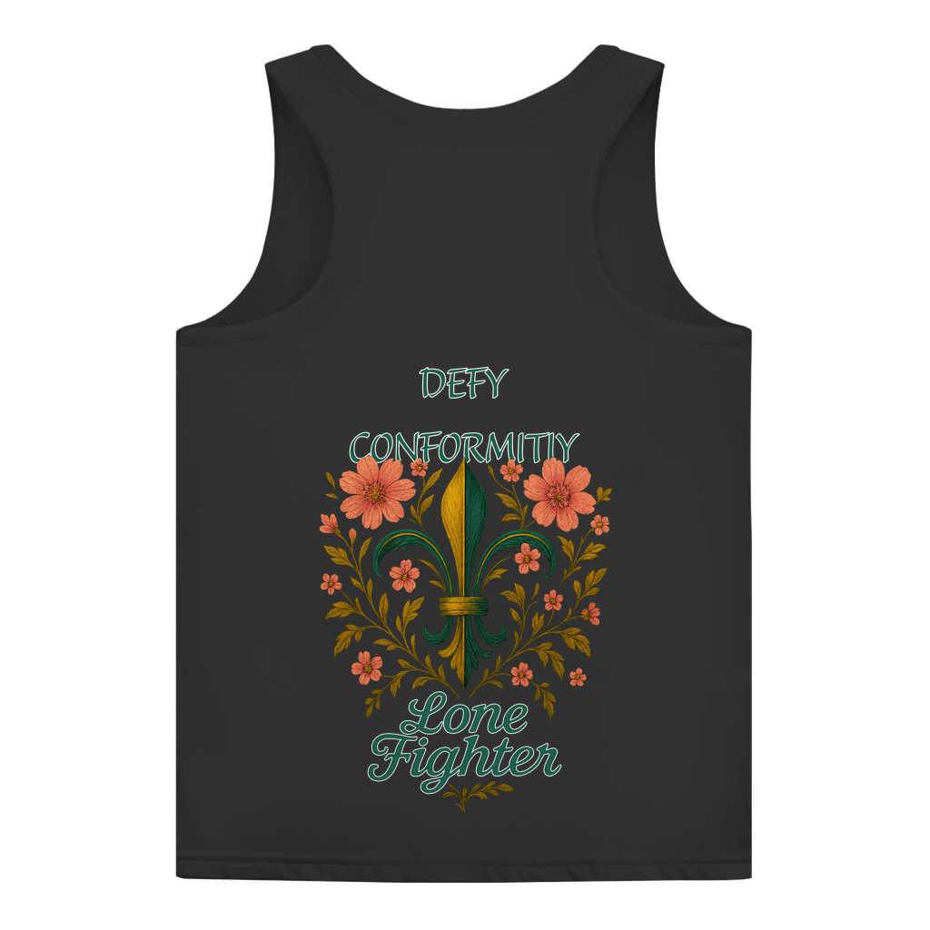 Damen Basic Tank Top Fleur de lis