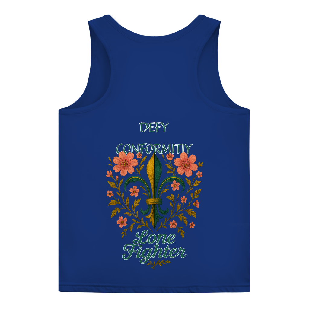 Damen Basic Tank Top Fleur de lis