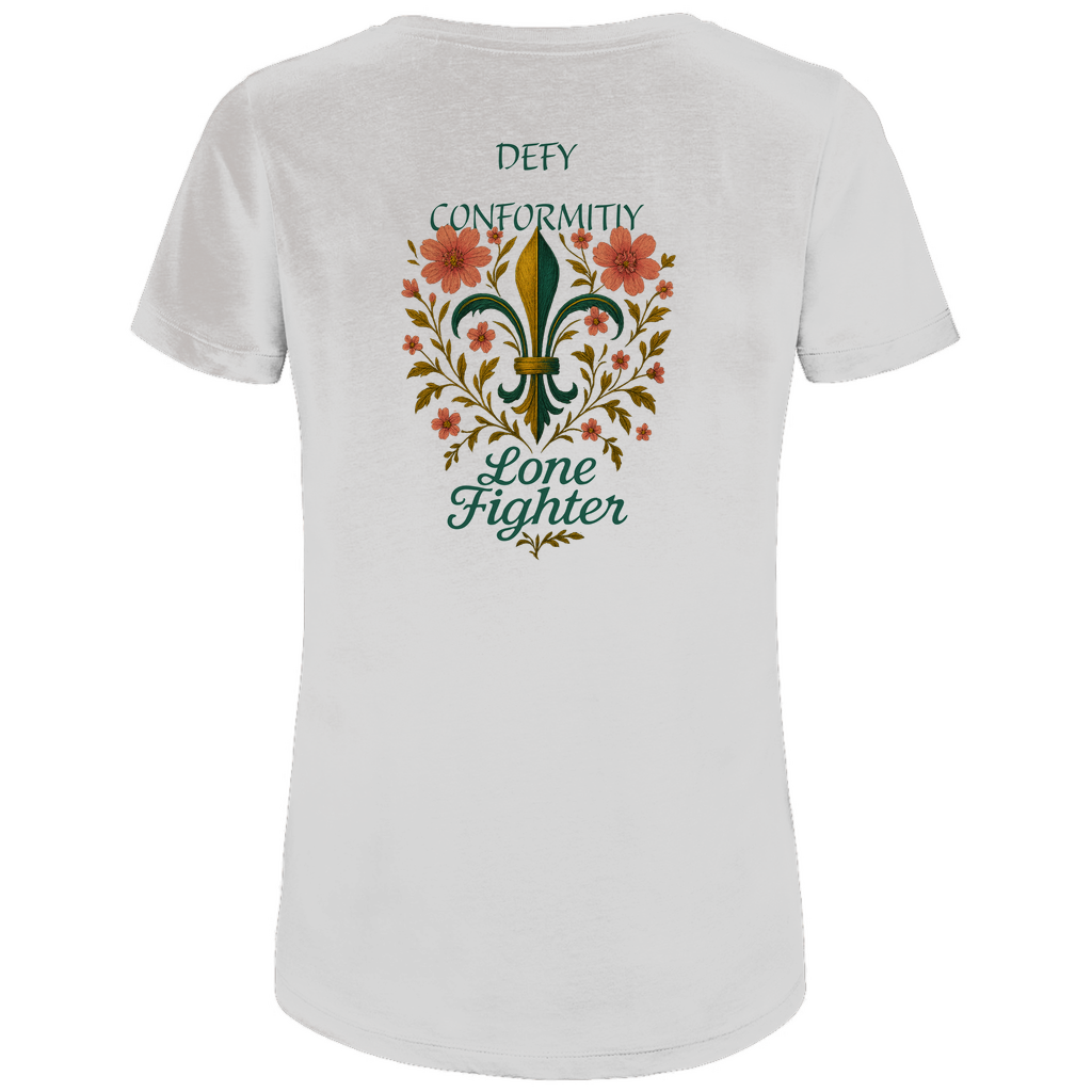 Damen Premium Bio T-Shirt Fleur de lis