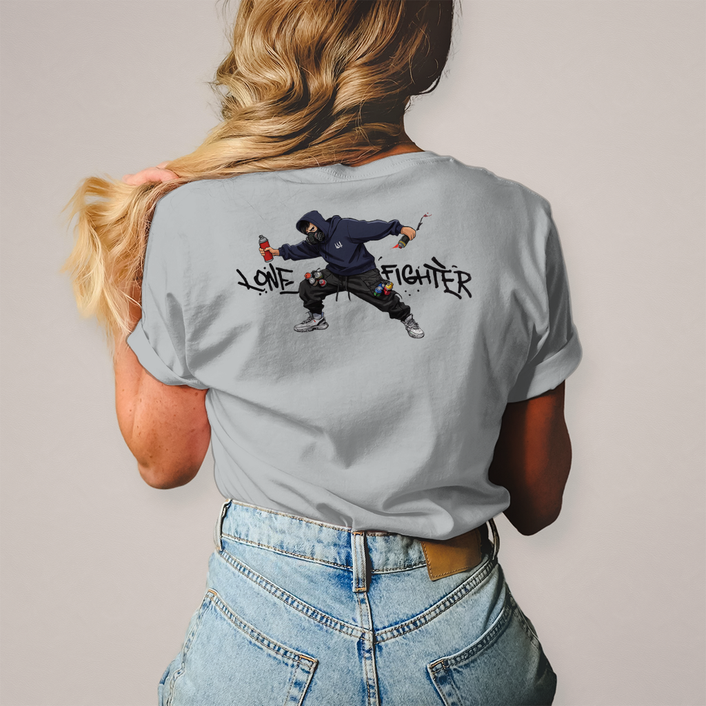 Damen T-Shirt Spray Alone, Fight Alone