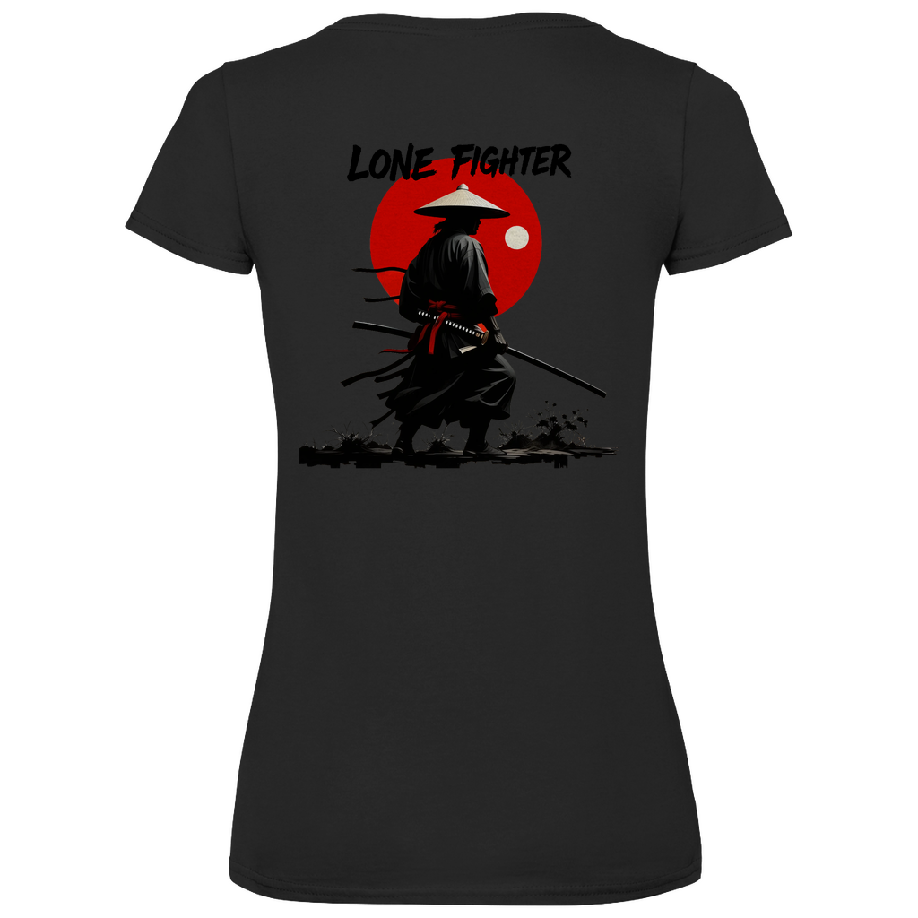 Damen Basic V-Neck T-Shirt Shadow of Bushido