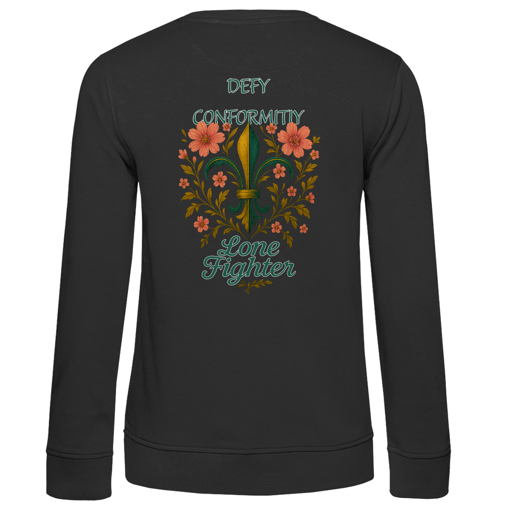 Damen Premium Bio Sweatshirt Fleur de lis