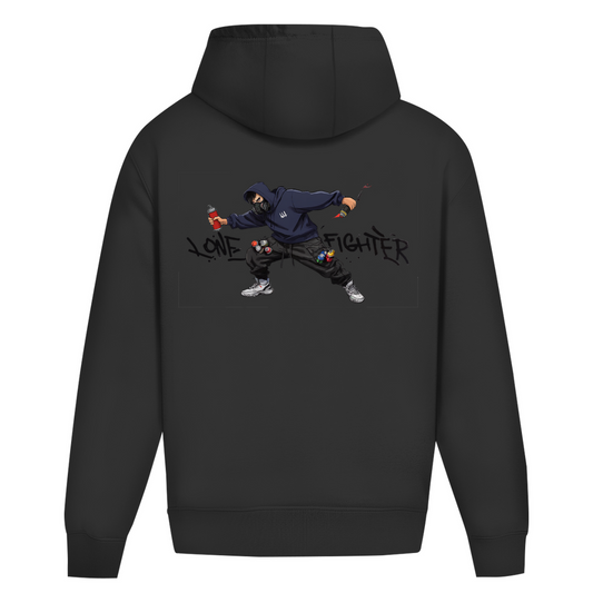 Oversize Hoodie Ohne Kordel Spray Alone, Fight Alone