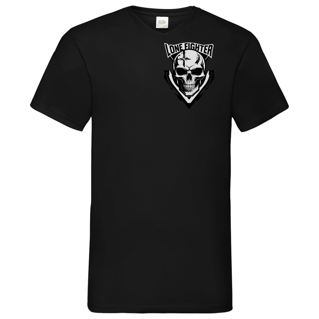 Herren Basic V-Neck T-Shirt Lone Reaper