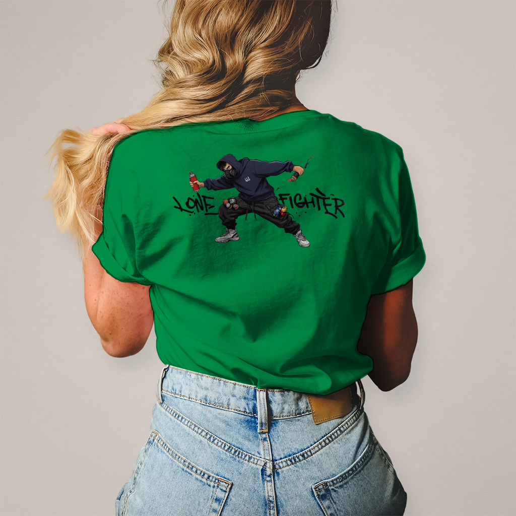 Damen T-Shirt Spray Alone, Fight Alone