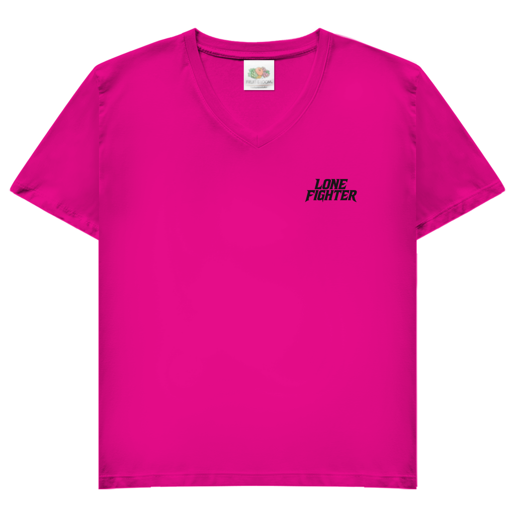 Damen Basic V-Neck T-Shirt Silent End